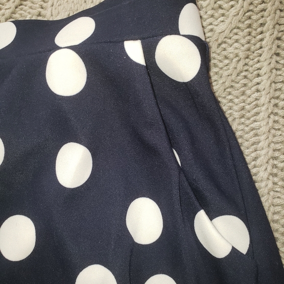 Faith and Joy by Morteau navy and white polka dot skirt with pockets - Picture 3 of 4